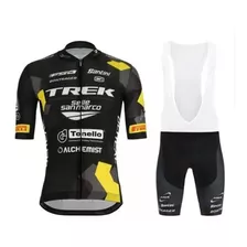 Conjunto Ciclismo Tricota Trek Santini 19 D Calza Acolchado 