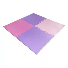 Kit 4 Tapete Tatame Cores De Menina Eva 100x100x2cm 20mm 1x1