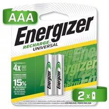 2 X Pilas Recargables Aaa Energizer Recharge Nh12-700 1.2v