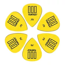 Palhetas Dunlop Tortex Iii 0,73mm Amarela Pct Com 6 Unidades