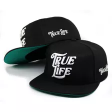 Boné Joker Snapback Aba Reta True Life Preto Jok-178