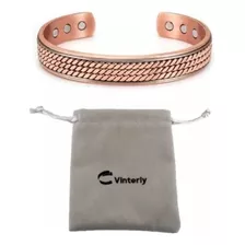 Pulsera Brazalete Magnética Trenzada Cobre 99% Artritis 