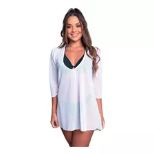 Saída De Praia Curta Banho Vestido Moda Praia Verão