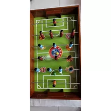 Futbolín En Madera De 45x80cm Pulida Y Pintada 16 Jugadores