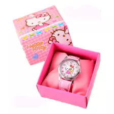 Reloj Pulsera Niños Hello Kitty Con Cajita De Regalo