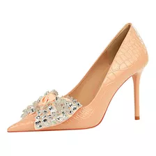 Zapatos De Encaje Con Diamantes De Imitación Para Fiesta De