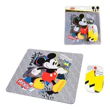 Kit Mouse Inalambrico Y Mouse Pad Mickey