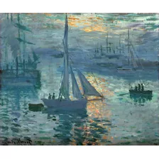 Nascer Do Sol Amanhecer No Porto De Monet Em Tela 51cmx42cm