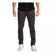 Calça Masculina Casual Lisa Jeans Brim Sarja Slim Com Lycra