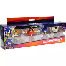 Sonic Pack X 4 Figuras Articuladas 7cm Colitas - Dr Eggman - Sonic - Rouge
