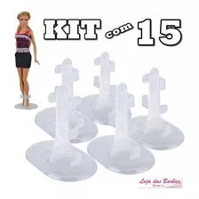 Kit 15 Suporte Mimo Transparente P/ Boneca Barbie Susi Ken