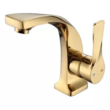 Torneira Pia Banheiro Misturador Monocomando Dourado 6027g