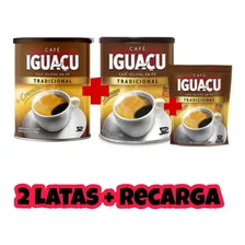 Café Soluble Instantáneo Iguaçu 2 Latas + Recarga 