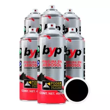 6 X Pintura Aerosol Byp Esmalte Acrílico, Colores 400ml