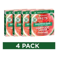 Shampoo Seco Sólido Fructis Hair Food 4 Pack Garnier Shampoo Bar Hair Food Sandía 60 Gr De Sandia En Caja De 240g