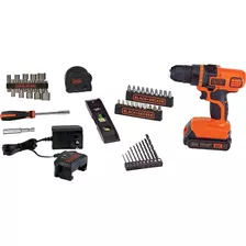 Taladro Black & Decker 20v Inalambrico + 44 Accesorios