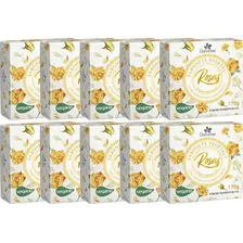 10un Sabonete Vegetal Rosas Amarelas 170g Davene