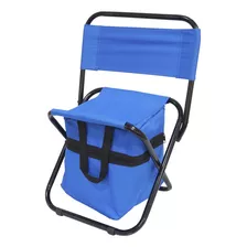 Cadeira Para Camping E Pesca Com Bolsa Bolso Importway Cor Azul