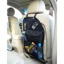 Organizador Para Asiento Trasero Auto Negro Con Porta Papel