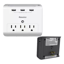 Huntkey Montaje En Pared 3-puntos De Venta Con 3 Usb (3.4a) 