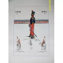 Marenco Lámina 34 X 46 Uniformes Jefe Fuerzas Federales 1839