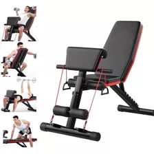 Oferta! Banco Gym Multiposiciones Plegable Biceps Y Bandas