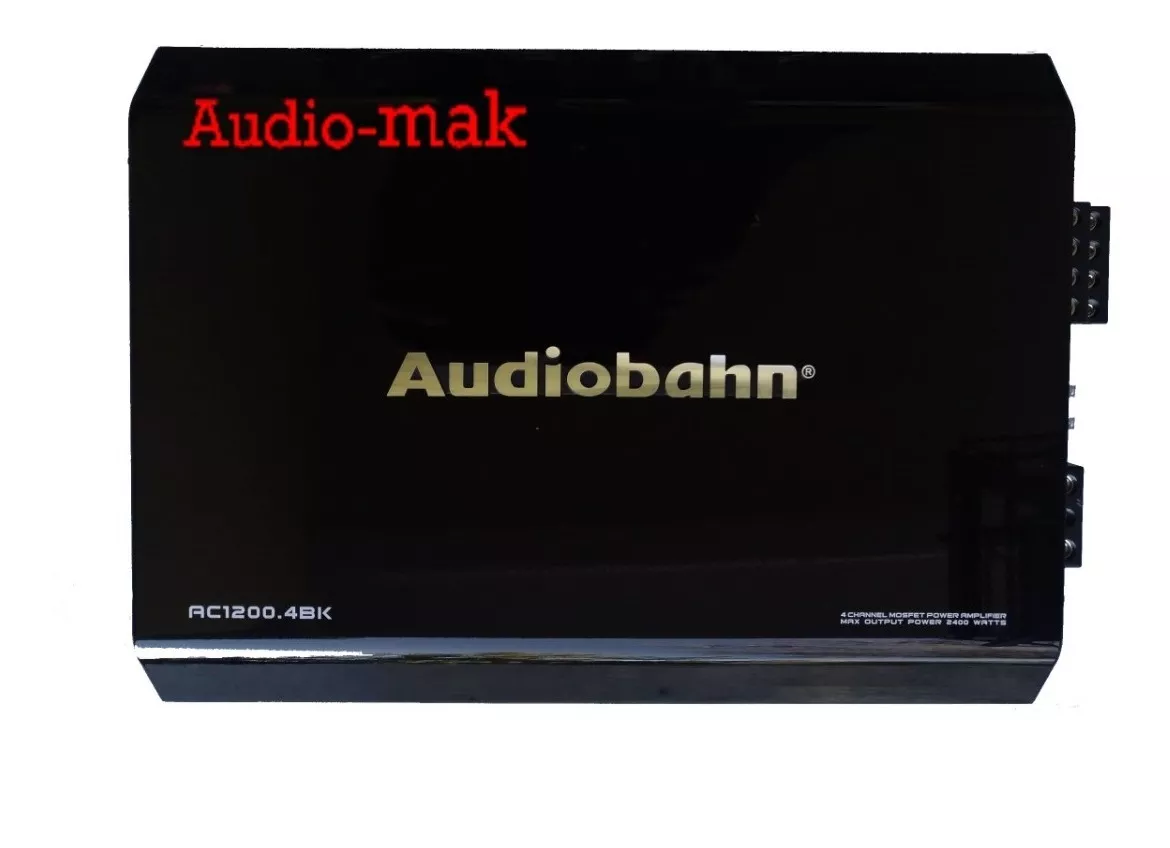 Amplificador Audiobahn 4 Canales Ac1200.4bk Negro 2400w Max