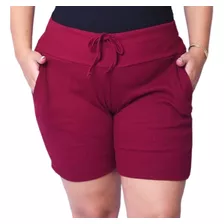 Kit 3 Short Feminino Plus Size Bermudas Femininas Ciclista