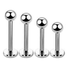 Labret Con Bola Cuerdaexterna Titanio Astmf136 Body Piercing