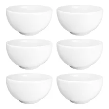 6 Tigelas Cumbuca Porcelana Branca 500ml Sopas E Caldos