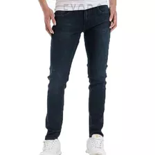 Jeans Negro Liso Desgaste, Ajustado, Envío Gratis