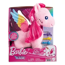 Peluche Barbie Pegasus Con Alas De Colores Y Hpj50 De Color Rosa Mate