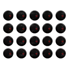 20 Pz Switch Redondo Mini Iluminado 3 Pines Universal 12v Color Punto Rojo