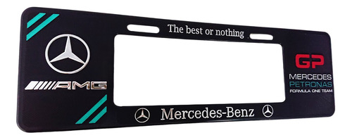 Porta Placas Europeo Autos Mercedes Benz C/relieve Foto 2