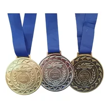 Kit 3 Medalhas Metal Honra Ao Mérito Ouro Prata Bronze 5cm