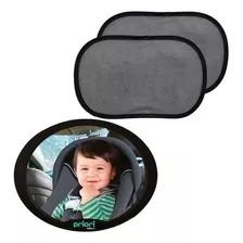 Espejo Auto Para Bebe Niños Retroviso Priori + Parasoles