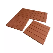 Kit 21 Decks Madeira Plástico Encaixe Modular Piscina Sacada