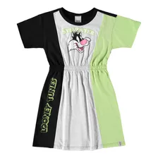 Vestido Infantil Looney Tunes Frajola - Malwee Kids