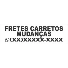 3 Adesivos Fretes Carretos Mudança 27x100 Caminhão Van