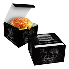Caixa Box Embalagem Para Hambúrguer Artesanal Kraft 1000un