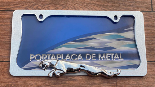 Porta Placas De Metal Modelo Jaguar Cromo (par) Foto 2