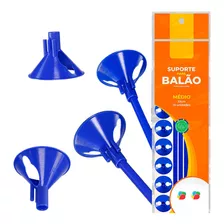 Suporte Vareta Haste Pega Balão/bexiga Azul - 33cm - 10und