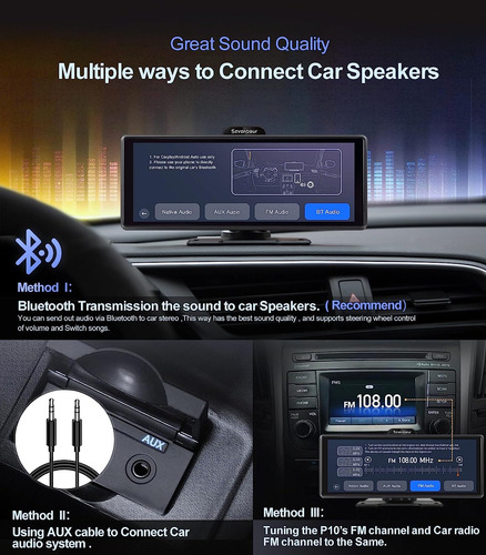 Portable 9.3  Car Stereo Radio With Wireless Apple Carplay \u0026 Foto 5