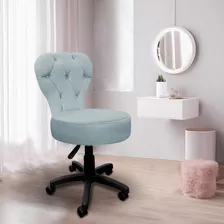Cadeira Mocho Estética E Extensão De Cílios Azul Tiffany