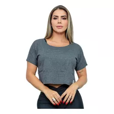 Camisa Feminina Cropped Corrida Confortável 