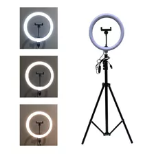 Ring Light Grande 26cm Com Pedestal Para Gravar Vídeos Fotos