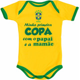 Body BebÃª Minha Primeira Copa Do Mundo Com A MamÃ£e E O Papai