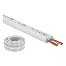 Cable Gemelo 2 X 2 Mm Rollo 20 Metros Color Blanco S.bel-la