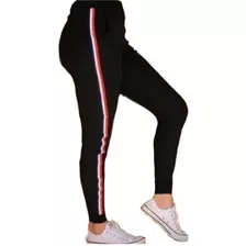 Calça Ribana Listra Lateral Tipo Moletom Feminina Blogueira