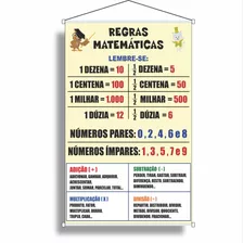 Painel Vertical De Parede Regras Matemáticas Impresso Aula